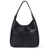 TIAASTAP Tote Bags for Women Leather Handbags Large Capacity Hobo Shoulder Bag Waterproof Uni Bags for Shopping Work School Travel Daily Use (Black)